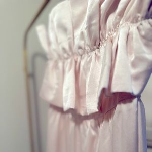 Dreamy Satin Sleeveless Floor-length Dress